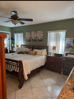 King size bedroom set solid wood
