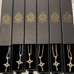 Diamond Equivalent Jesus Cross Necklace 
