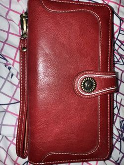 Red Clutch Wallet