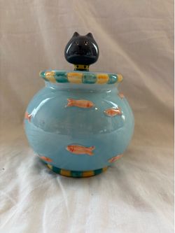 Cat cookie treat jar