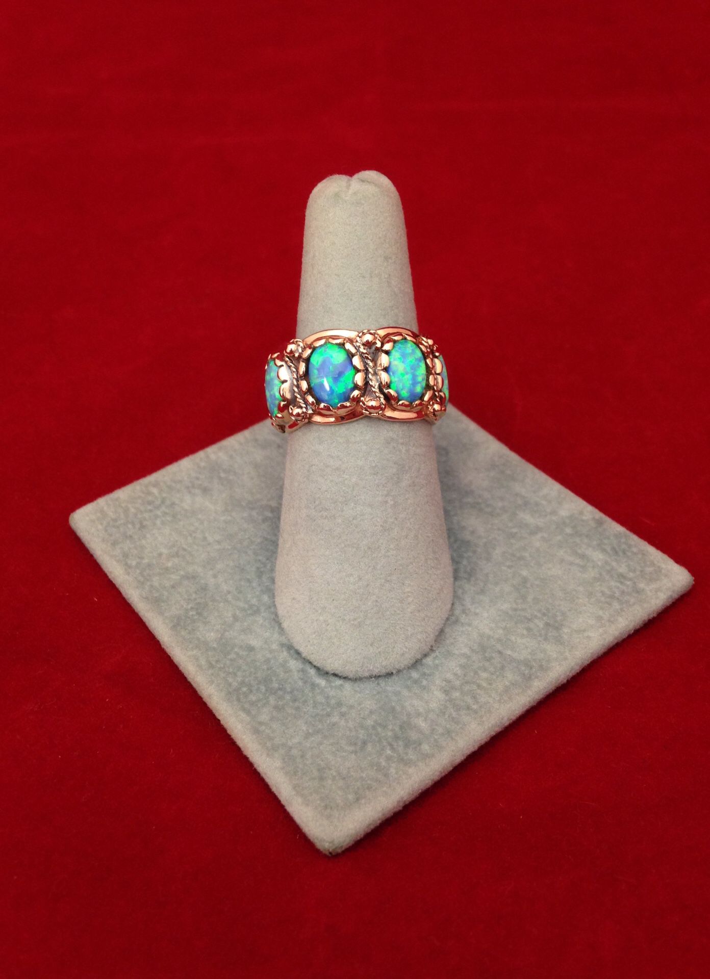 Fire opal ring