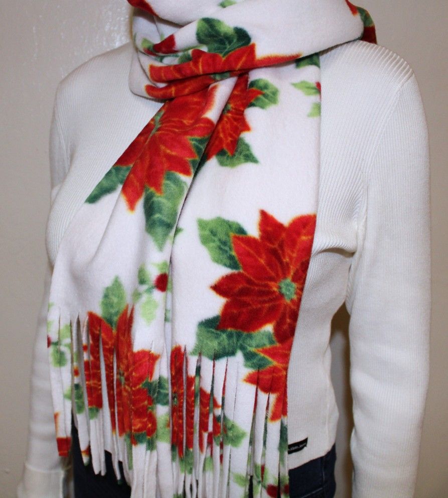 Oversized Hand Made Anti Pill Fleece Scarf With Fringe
