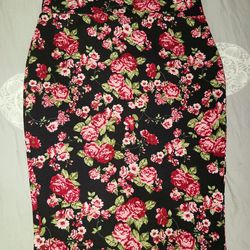 Floral Pencil Skirt 