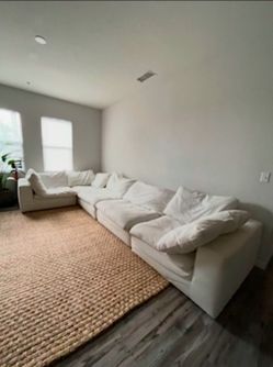 Nixon White Fabric 5-piece Modular Sectional