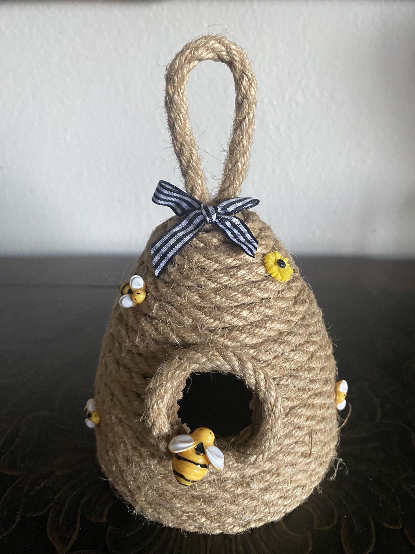 Jute Bee Hive Decor Bee Tiered Tray Decorations Decorative Honey Bee Spring Farmhouse