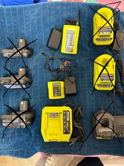 RYOBI chargers and batteries