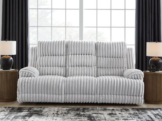 Rhines Falls Alloy REC PWR Sofa w/Drop Down Table