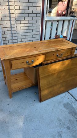 Solid Wood Desk with Drawers