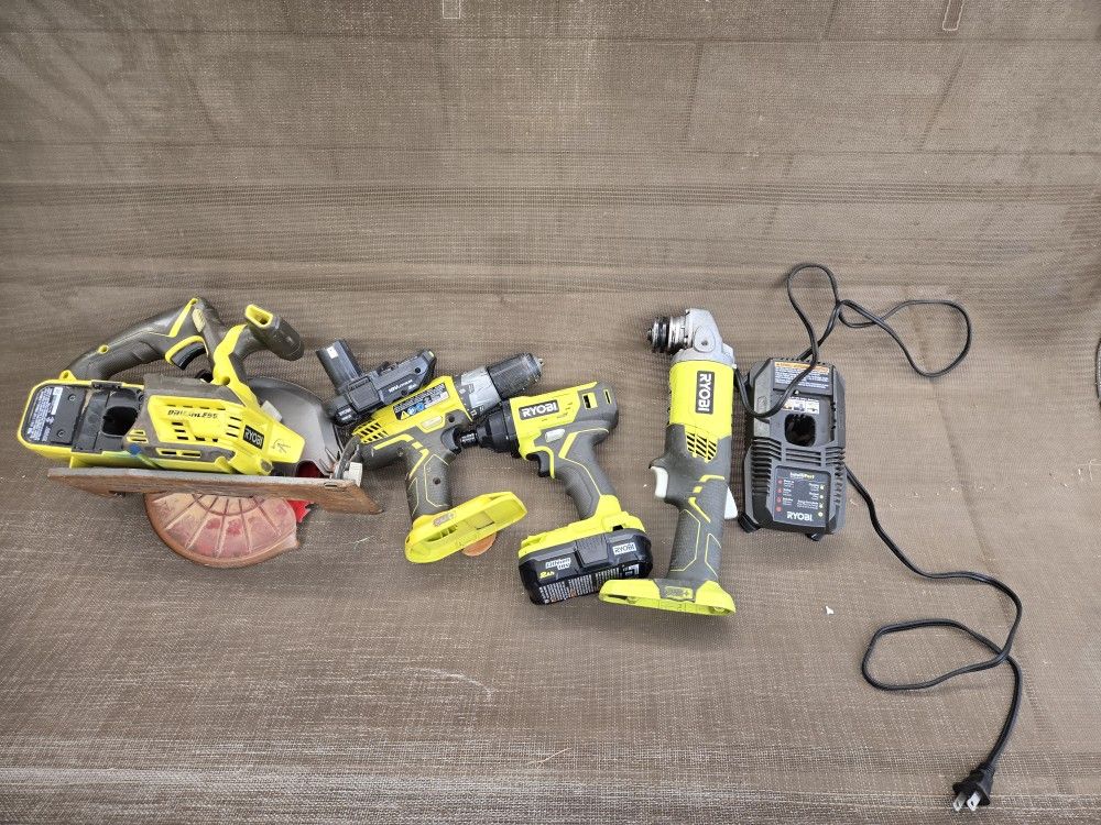 4 RyoBi Tools 2 Battery's And One Charger