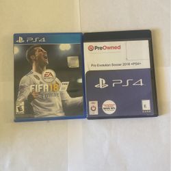ps4 games fifa 2018 PES 2018 soccer football excellent condition 