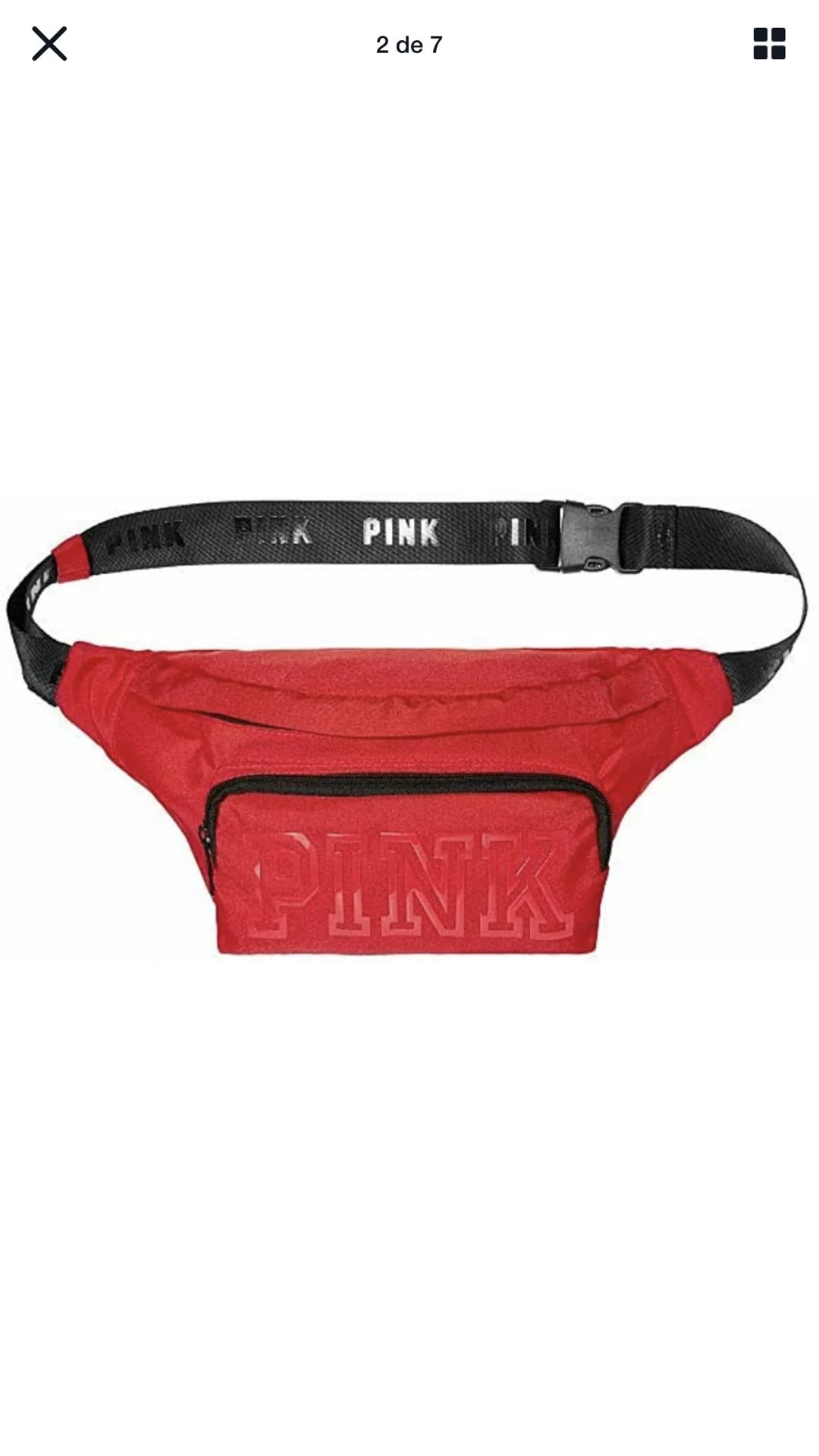 Victoria’s Secret PINK Oversized Belt Bag Waist Purse Funny Pack NEON CANDY CORAL + Free Shipping