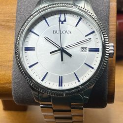Bulova Stainless Steel Dress Watch Ref. 96B451 - White Dial - Full Kit