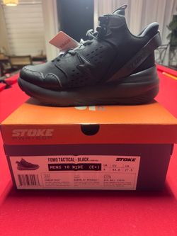 Stoke Fomo Tactical Black Sneakers Men's 10 Wide