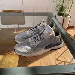 Adidas Nite Jogger Grey Orange Size 12 Shoes