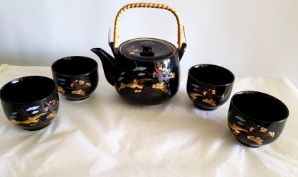 Black. Tea Set.