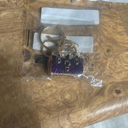 Purple Purse Keychain