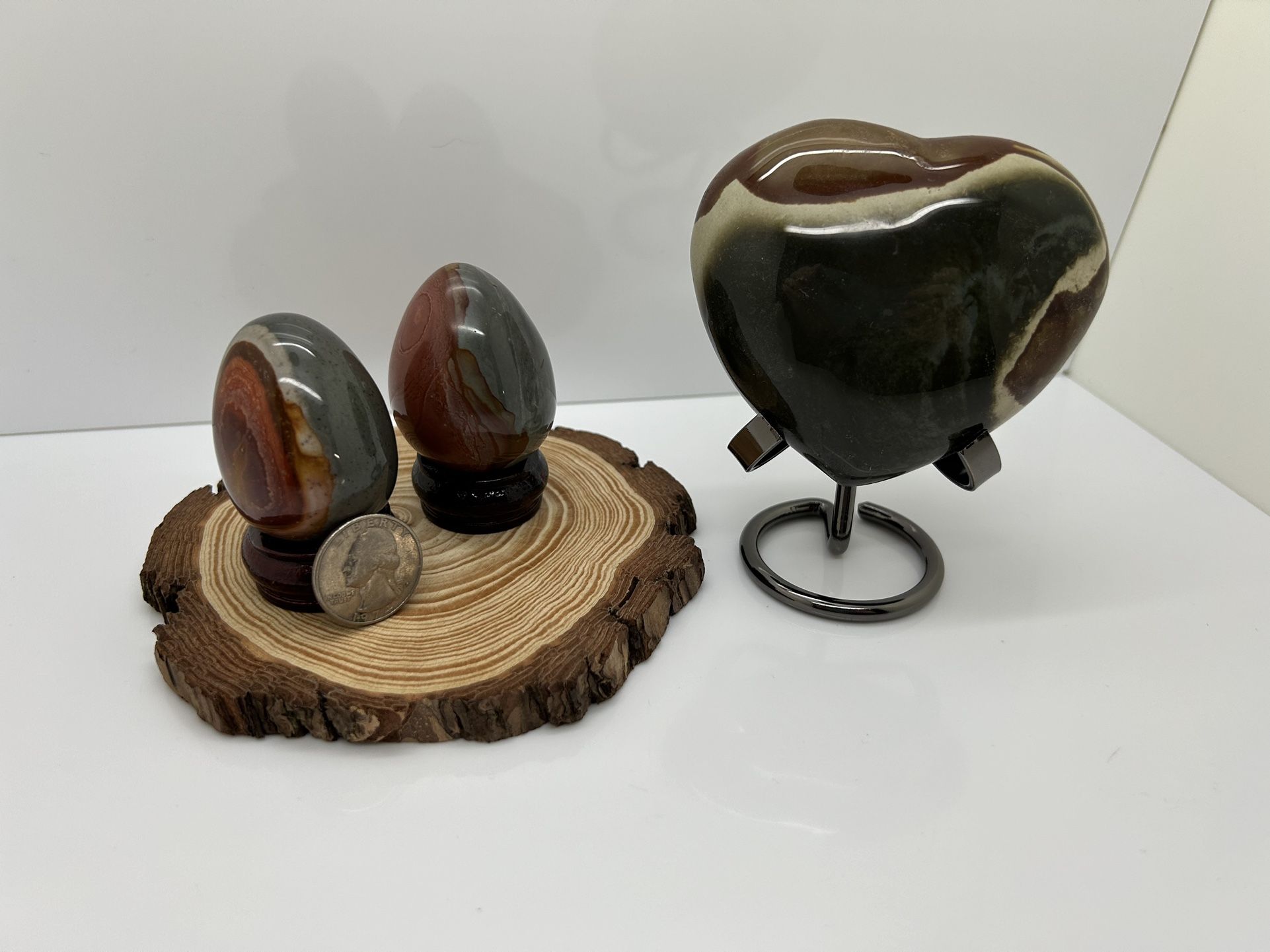 Polychrome Big Chunky Heart And 2 Eggs