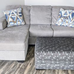 Sofa/Couch Chaise & Ottoman 