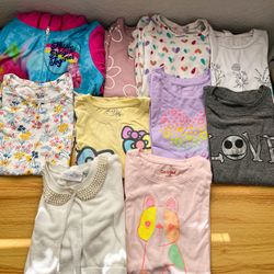 Girls Graphic Tees & Long Sleeve Bundle Size 6