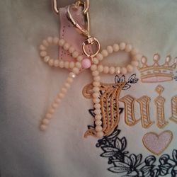 Cream Colored Bead Purse Charm