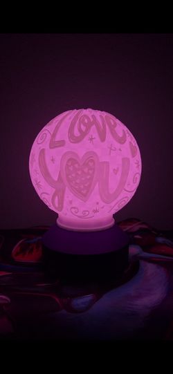 Valentines "I Love You" 3D Printed Globe