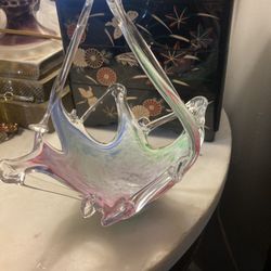 Spun Murano Glass Basket