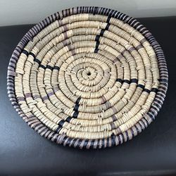 Vintage Hand Woven Coiled Basket