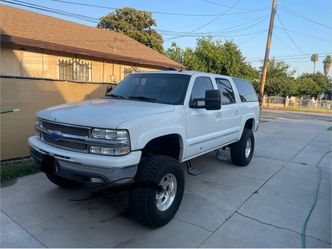 Chevy Suburban Lifted White SUV
