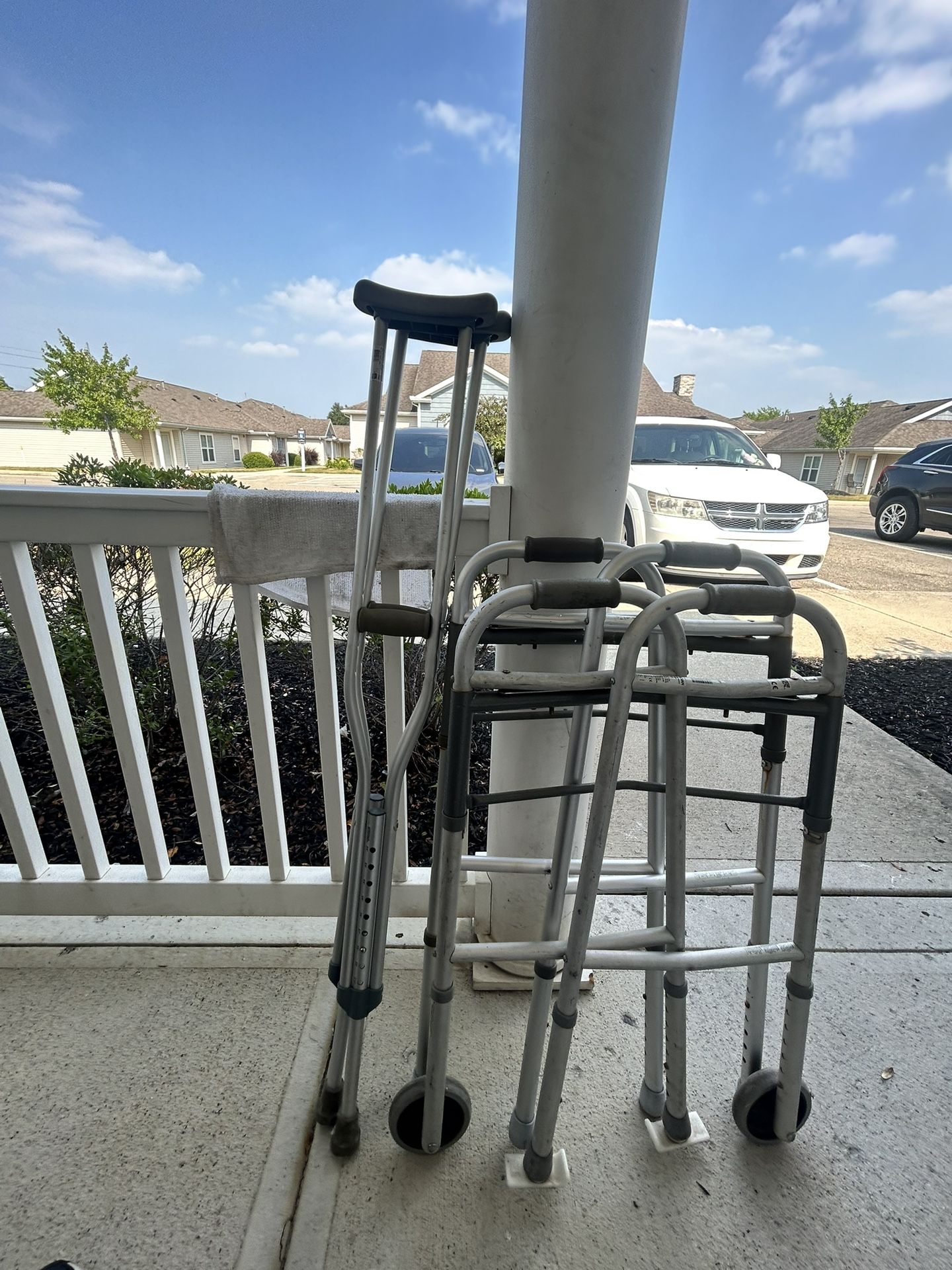 Please Read Description 2 Walkers 1 Pair Of Crutches