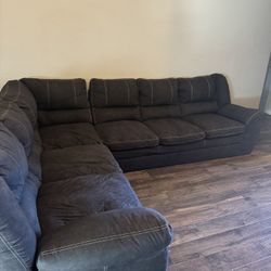 Dark Grey- Charcoal color sectional sofa for sale. No smoking, no pets great condition, no tears, no stains