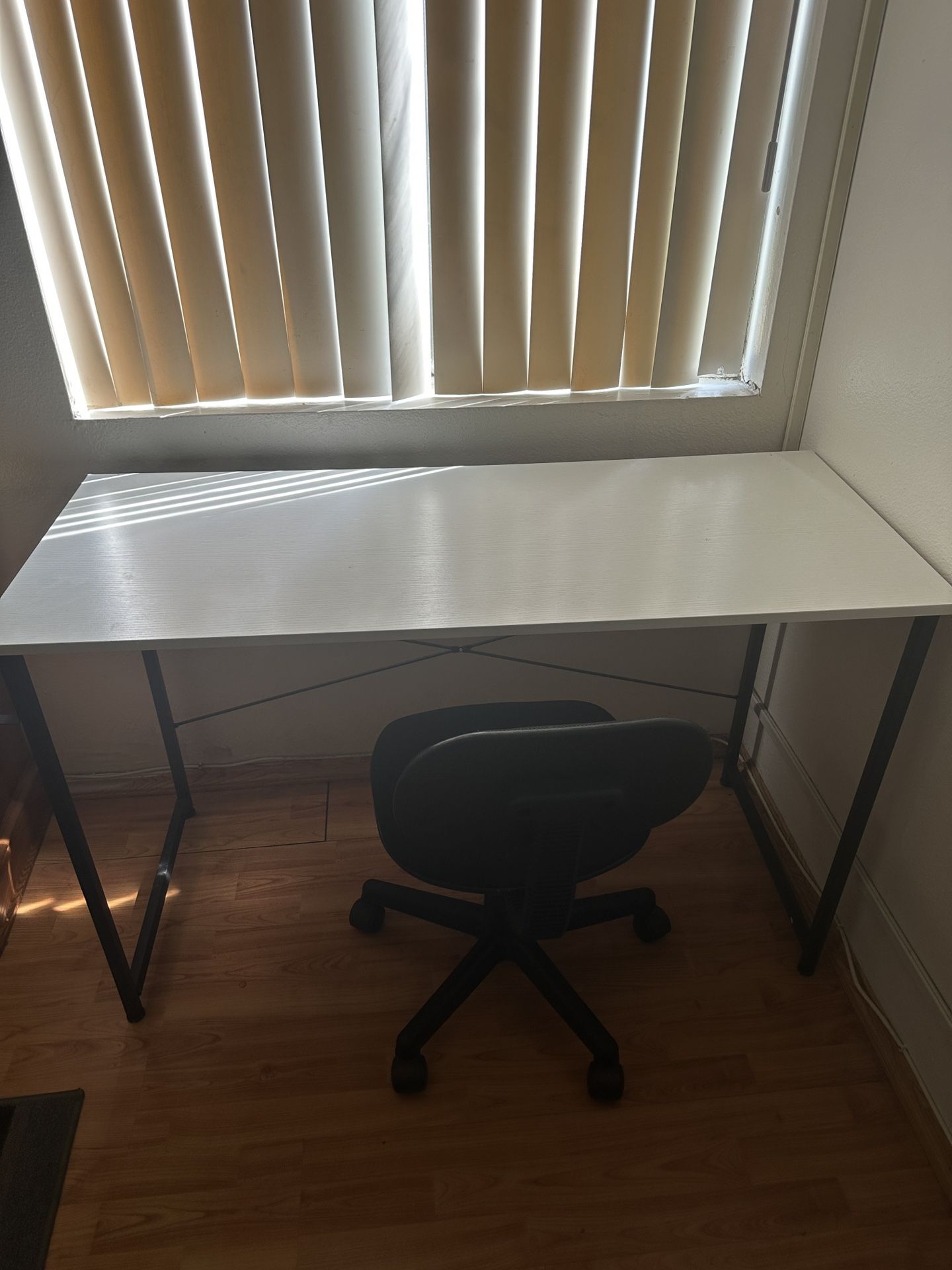 Wooden Desk + Chair