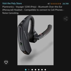 Plantronics - Voyager 5200 (Poly) - Bluetooth Over-the-Ear (Monaural) Headset

