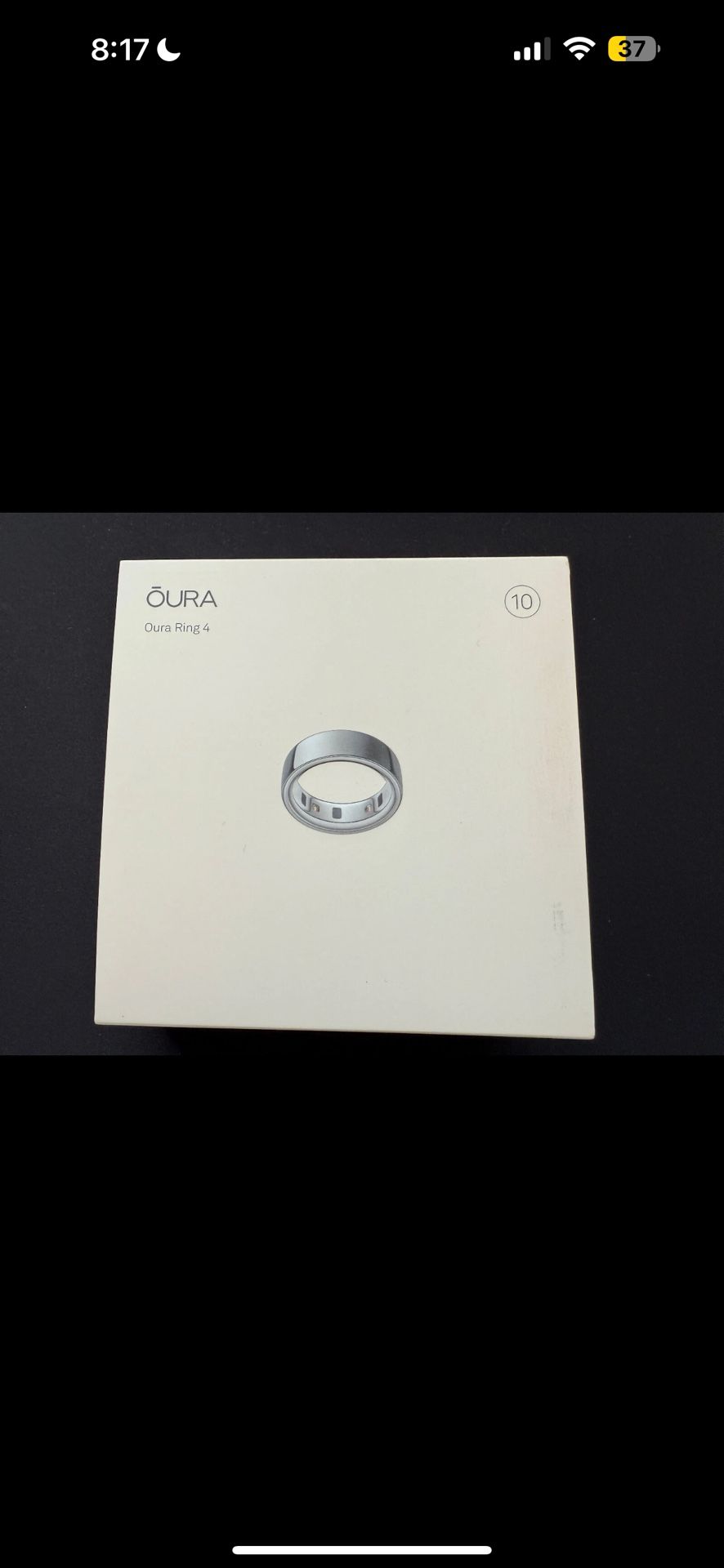 Oura Ring Gen 4 - Silver - Size 10. BRAND NEW