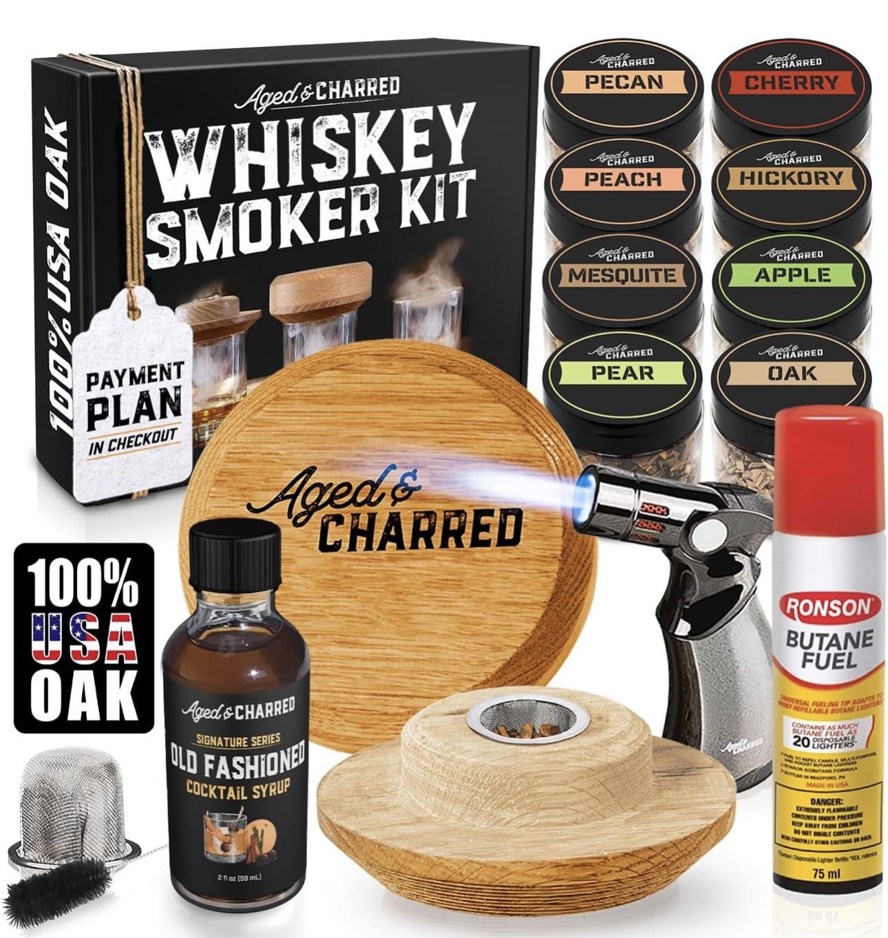 Aged & Charred Whiskey Smoker Kit