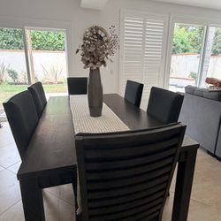 Dining table seats 8.  