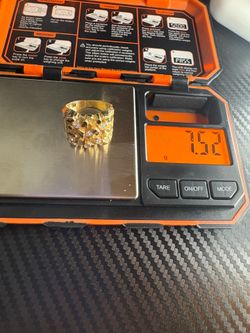 10K GOLD NUGGET RING WITH STONES