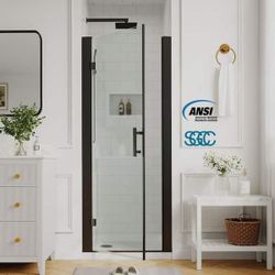 30”Wx72”H Pivot Swing Frameless Shower Door