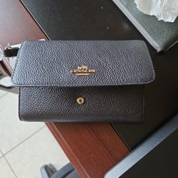 Coach Clutch New Small Leather Damage 