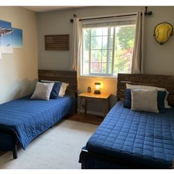 Two Twin Size Beds With Mattress And Dresser Set