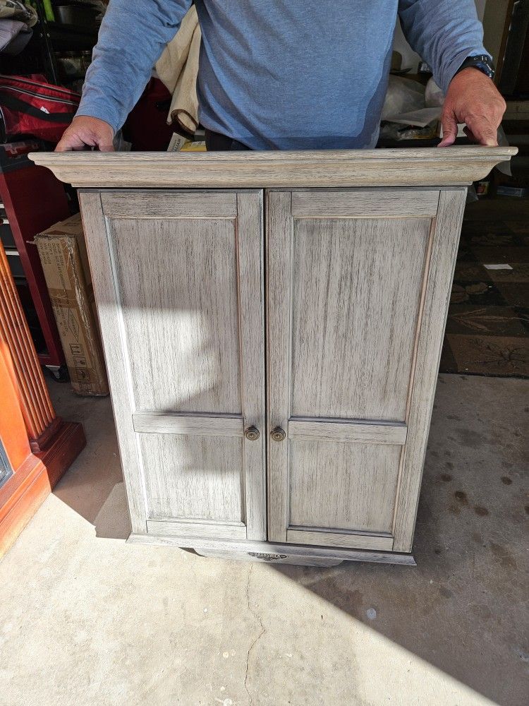 New Brunswick Rustic Grey Dartboard Cabinet
