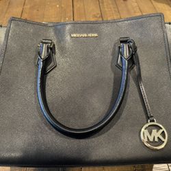 Michael Kors Hope Purse Bag Black Leather 