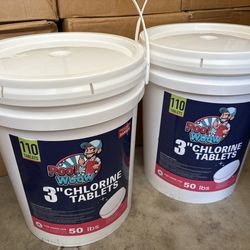 50 Lb 3 inch Chlorine Tablets 110 tablets 3 ”