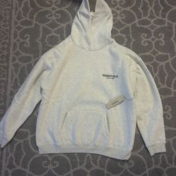 light oatemal essential hoodie large