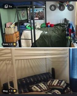 SHA CERLIN Twin Size Metal Loft Bed