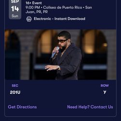Bad Bunny Concert Ticket 09/14 @ 9pm