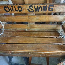 Wooden Child Swing 