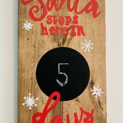 Countdown to Christmas chalkboard