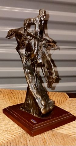 Bronze Statue. The Mountain Man