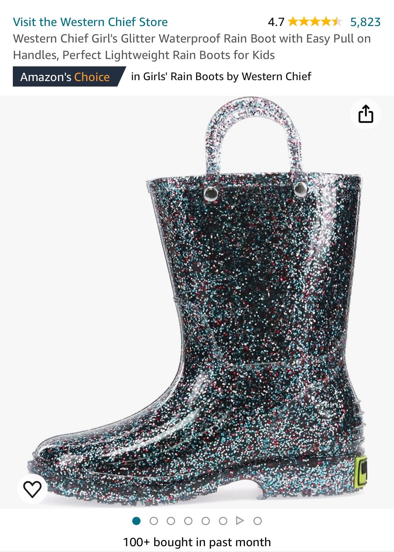 Girls Glitter Boots