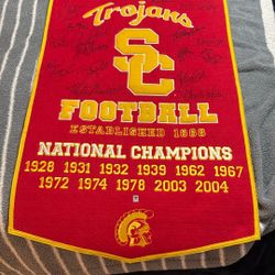 USC Trojans Autographed banner